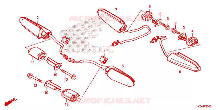 CLIGNOTANT Honda MOTO 300 CB 2021  CBF300NAM