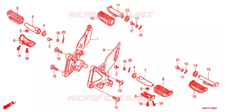 REPOSE PIED Honda MOTO 150 CBR 2014  CBR150RD