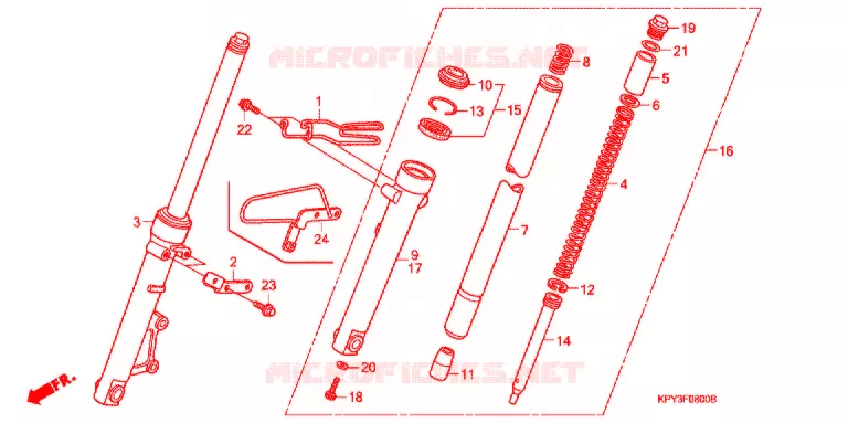 FOURCHE Honda MOTO 110 XRM 2002  CFT110M2