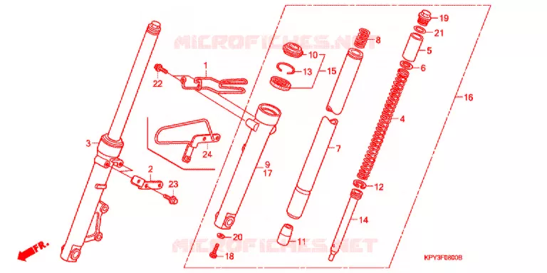 FOURCHE Honda MOTO 110 XRM 2004  CFT110M4