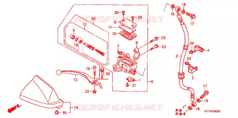 MAITRE CYLINDRE DE FREIN AVANT Honda MOTO 110 XRM 2005  CFT110M5