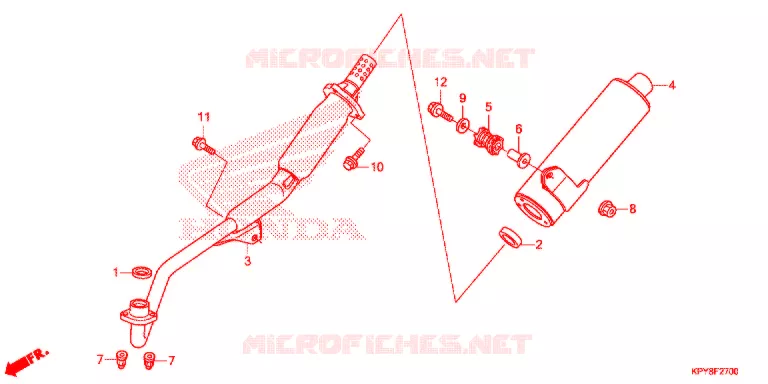 SILENCIEUX D'ECHAPPEMENT Honda MOTO 125 XRM 2016  CFT125MRCE