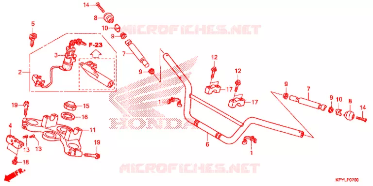 GUIDON - TE DE FOURCHE Honda MOTO 125 XRM 2020  CFT125MRCL