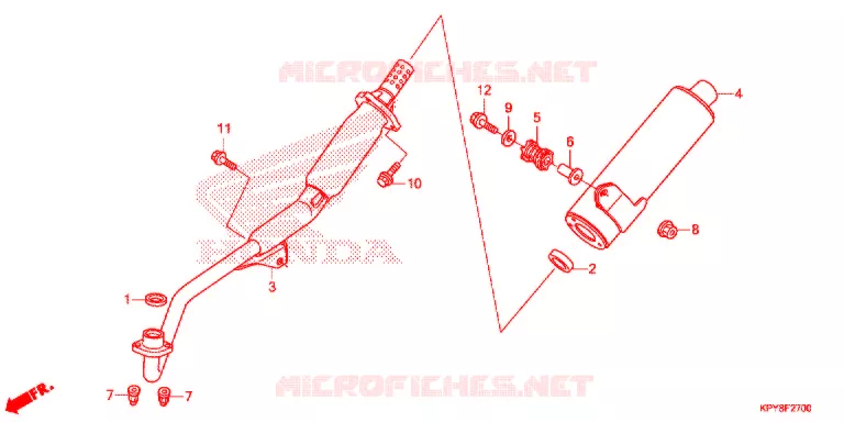 SILENCIEUX D'ECHAPPEMENT Honda MOTO 125 XRM 2015  CFT125MSE