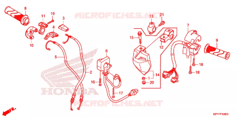 COMMODO - LEVIER - CABLE Honda MOTO 125 XRM 2018  CFT125MSJ