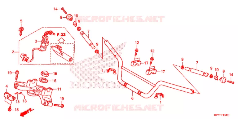 GUIDON - TE DE FOURCHE Honda MOTO 125 XRM 2018  CFT125MSJ