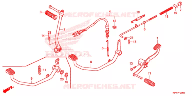 PEDALE - KICK Honda MOTO 125 XRM 2017  CFT125MSJ
