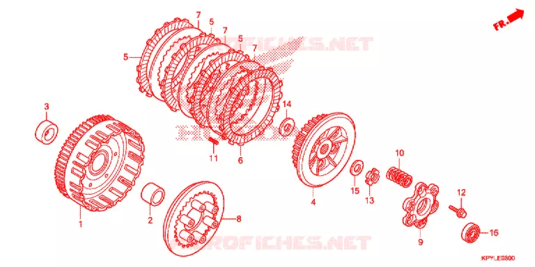EMBRAYAGE Honda MOTO 125 XRM 2021  CFT125MSL_2PH