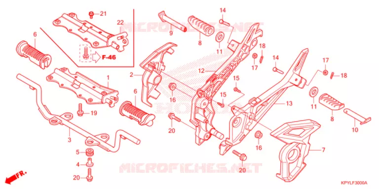 REPOSE PIED Honda MOTO 125 XRM 2021  CFT125MSL_2PH