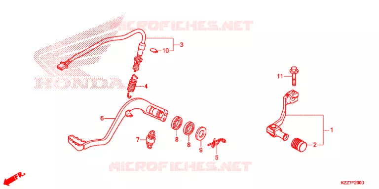PEDALE Honda MOTO 250 CRF 2020  CRF250LL