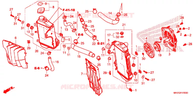 RADIATEUR Honda MOTO 450 CRF 2020  CRF450LL