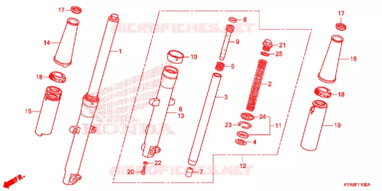 FOURCHE Honda MOTO 150 TMX 2012  GL150D