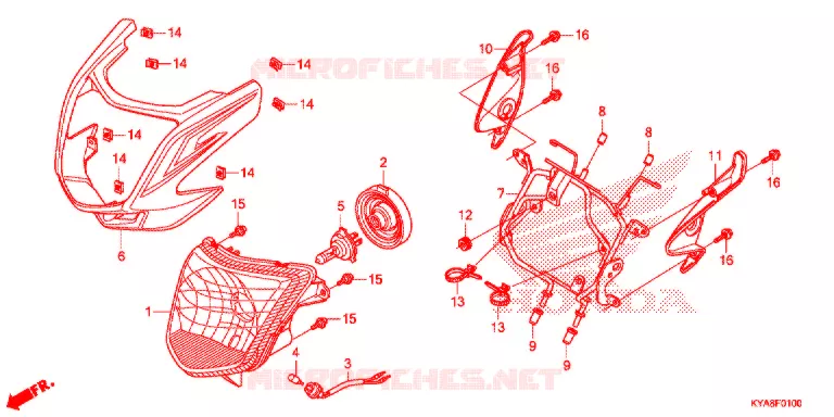 PHARE Honda MOTO 150 TMX 2013  GL150D