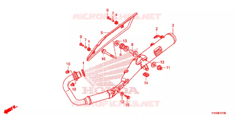 SILENCIEUX D'ECHAPPEMENT Honda MOTO 150 TMX 2012  GL150D