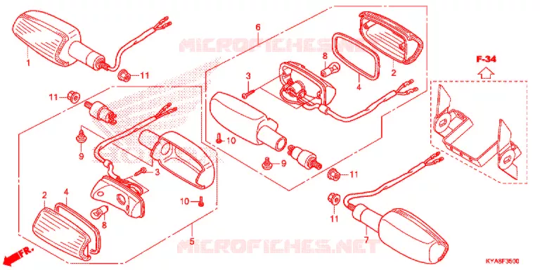 CLIGNOTANT Honda MOTO 150 TMX 2020  GL150J
