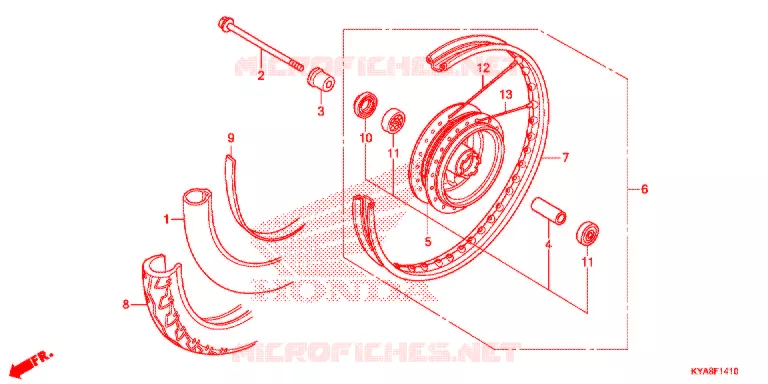 ROUE AVANT Honda MOTO 150 TMX 2021  GL150J