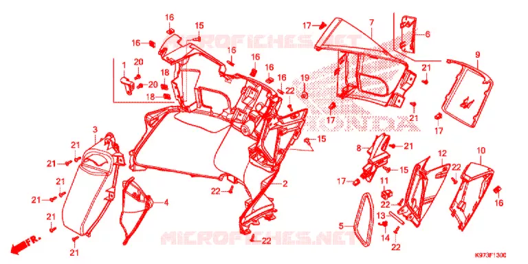 PROTEGE JAMBES Honda SCOOTER 150 PCX 2018  WW150J