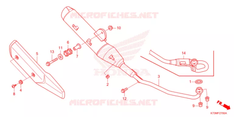 SILENCIEUX D'ECHAPPEMENT Honda MOTO 125 WAVE 2022  AFS125MCRM