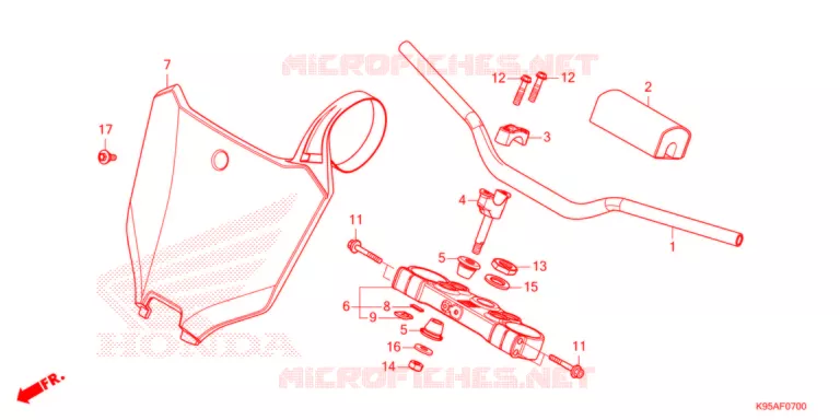 GUIDON - TE DE FOURCHE Honda MOTO 250 CRF 2022  CRF250RN