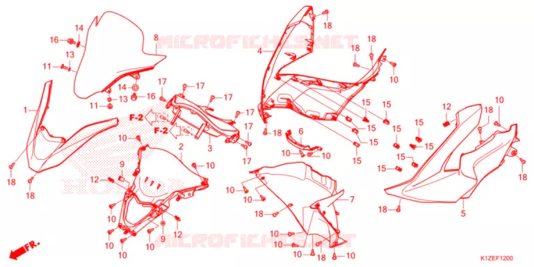 CARENAGE AVANT Honda SCOOTER 160 PCX 2021  WW150AM