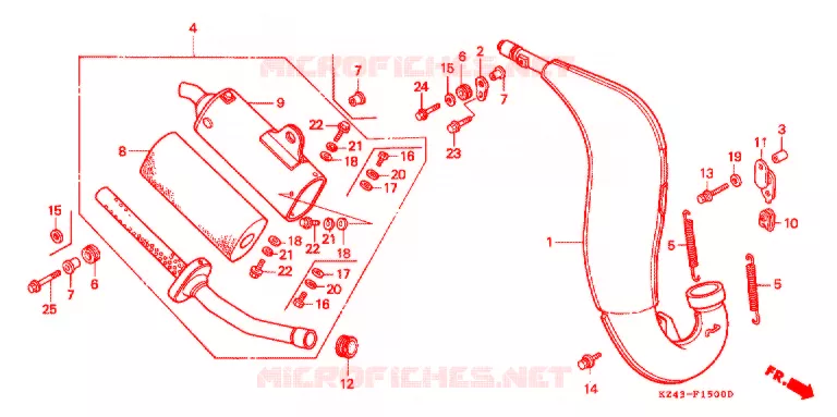 ECHAPPEMENT Honda MOTO 125 CR 1994  CR125RR
