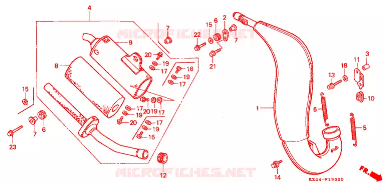 ECHAPPEMENT Honda MOTO 125 CR 1991  CR125RM