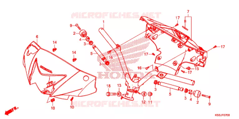 GUIDON - CARENAGE Honda MOTO 125 BIZ 2021  BC125MCM