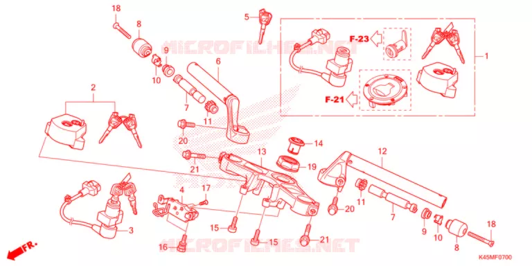 GUIDON - TE DE FOURCHE Honda MOTO 150 CBR 2021  CBR150RAM