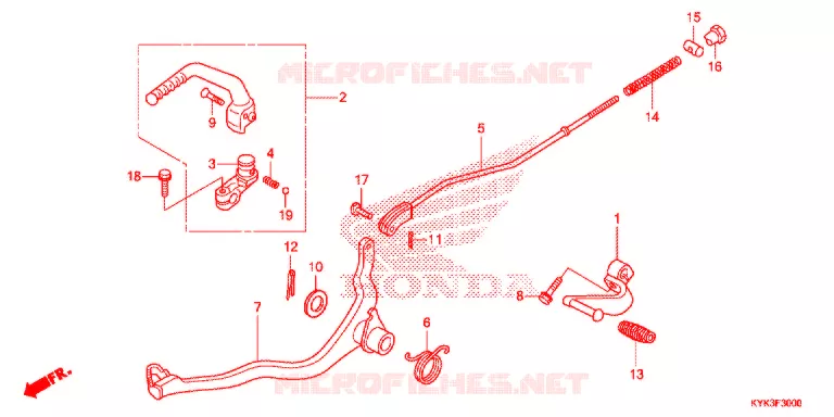 PEDALE - KICK Honda MOTO 110 CRF 2022  CRF110FN