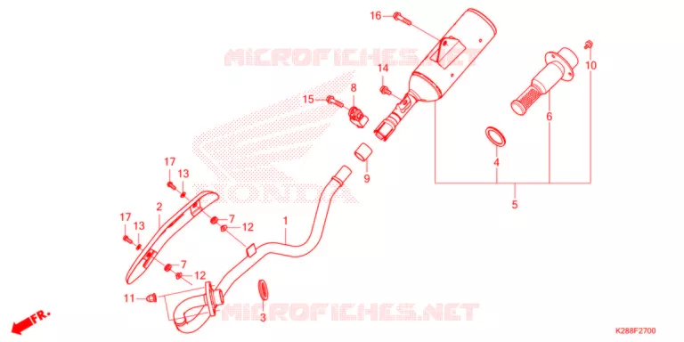 SILENCIEUX D'ECHAPPEMENT Honda MOTO 125 CRF 2022  CRF125FN