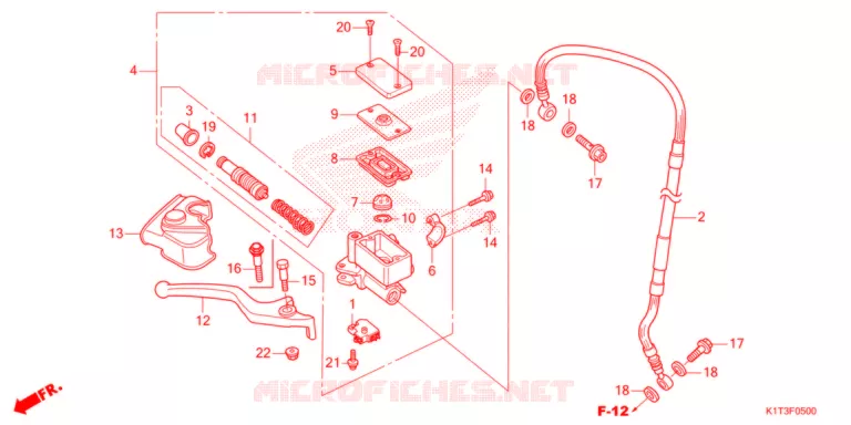 MAITRE CYLINDRE DE FREIN AVANT Honda MOTO 250 CRF 2021  CRF250LRM
