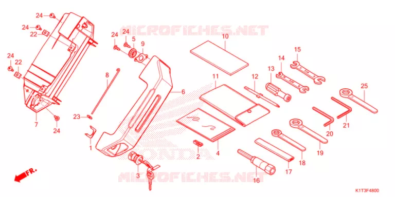 OUTILS - BOITE A OUTILS Honda MOTO 250 CRF 2021  CRF250LRM