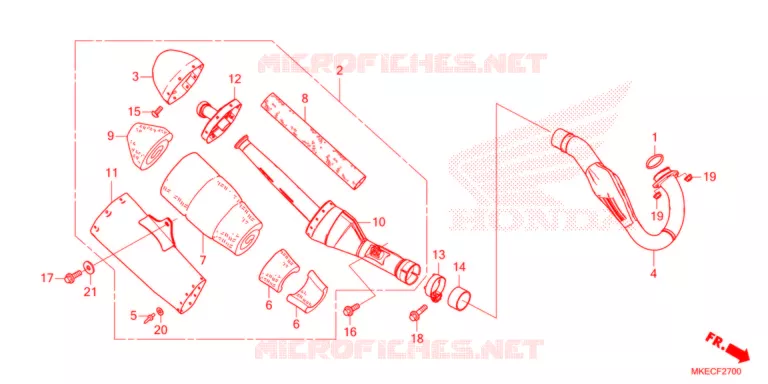 SILENCIEUX D'ECHAPPEMENT Honda MOTO 450 CRF 2022  CRF450RN