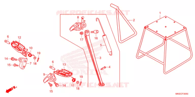 REPOSE PIED - BEQUILLE Honda MOTO 450 CRF 2022  CRF450RN