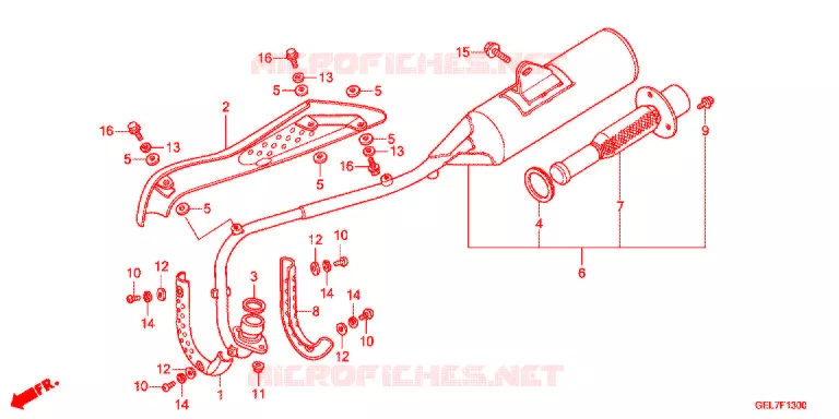 SILENCIEUX D'ECHAPPEMENT Honda MOTO 50 CRF 2020  CRF50FL