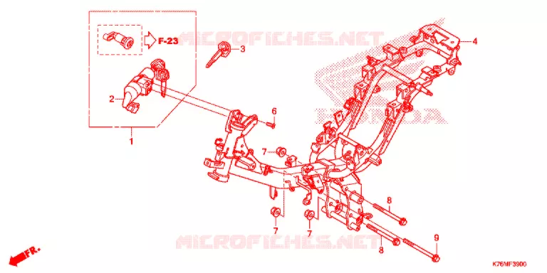 CADRE Honda MOTO 110 EX5 2021  NBC110MCDL