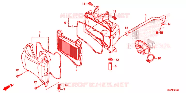 FILTRE A AIR Honda MOTO 110 EX5 2021  NBC110MCDL
