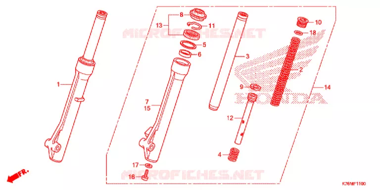 FOURCHE Honda MOTO 110 EX5 2021  NBC110MCDL