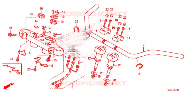 GUIDON Honda MOTO 750 SHADOW 2022  VT750CN