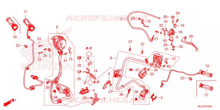 LEVIER DE GUIDON - CABLE - COMMODO Honda MOTO 1100 AFRICA-TWIN 2022  CRF1100A2N