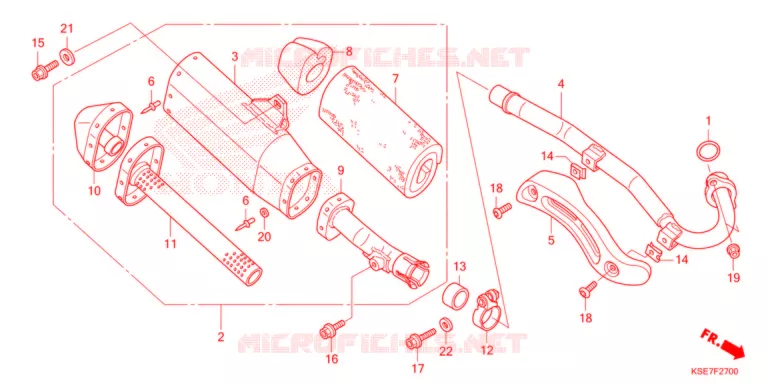 SILENCIEUX D'ECHAPPEMENT Honda MOTO 150 CRF 2024  CRF150RBN