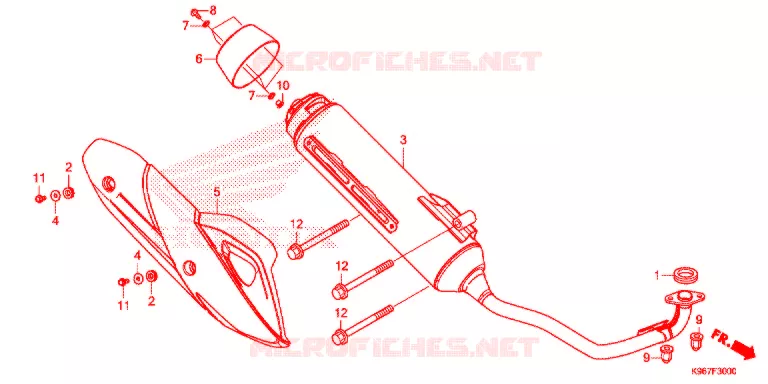 SILENCIEUX D'ECHAPPEMENT Honda SCOOTER 125 PCX 2019  WW125AK