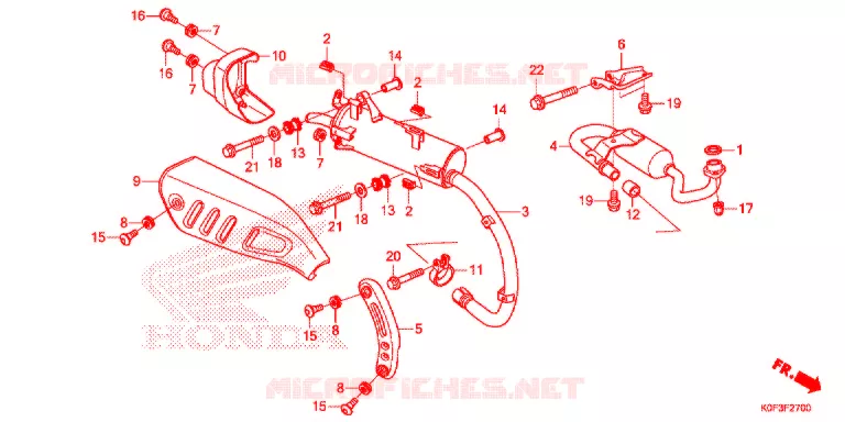 SILENCIEUX D'ECHAPPEMENT Honda MOTO 125 MONKEY 2021  Z125MAL