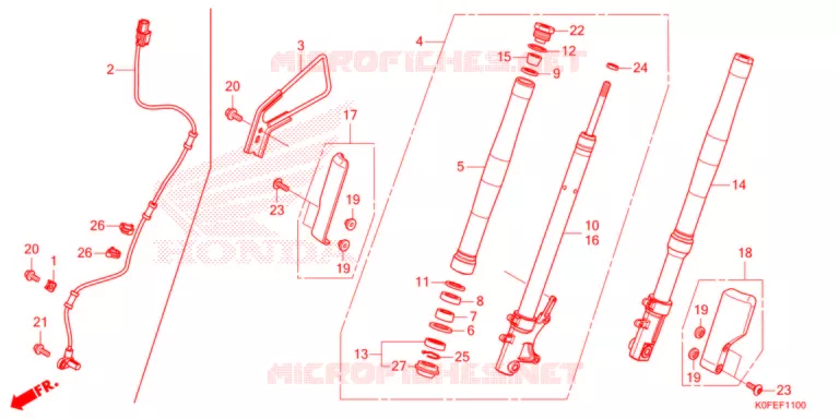 FOURCHE Honda MOTO 125 MONKEY 2022  Z125MAN