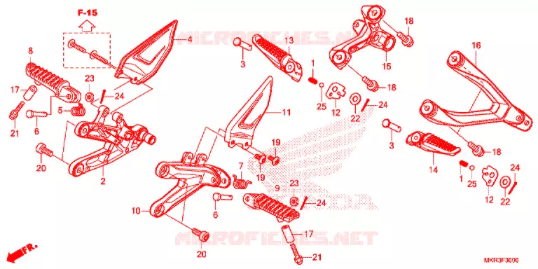 REPOSE PIED Honda MOTO 1000 CBR 2023  CBR1000SPN