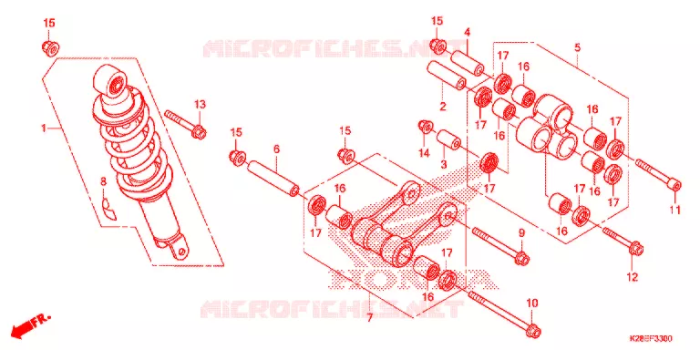 AMORTISSEUR ARRIERE Honda MOTO 125 CRF 2021  CRF125FBM