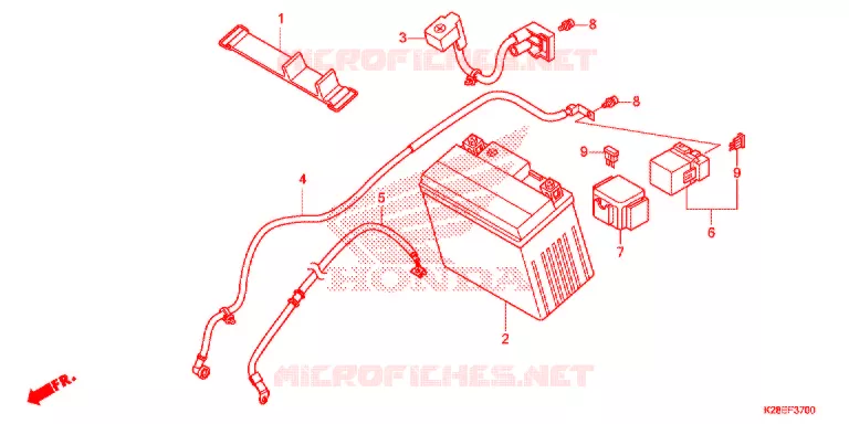 BATTERIE Honda MOTO 125 CRF 2021  CRF125FBM