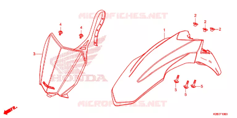 GARDE BOUE AVANT Honda MOTO 125 CRF 2021  CRF125FM