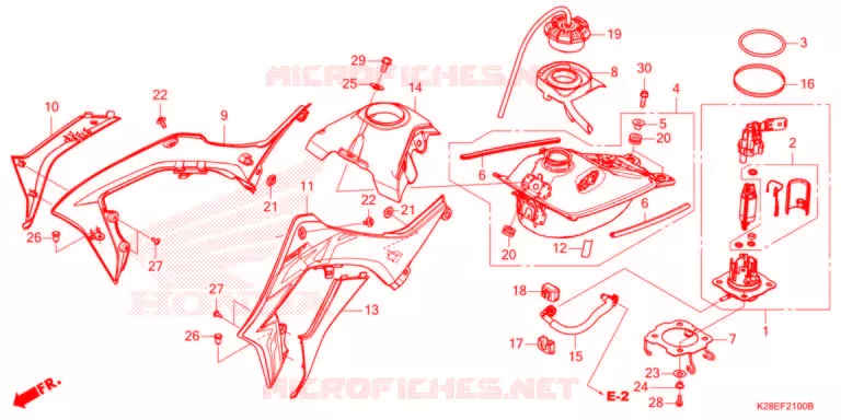 RESERVOIR A CARBURANT Honda MOTO 125 CRF 2021  CRF125FM