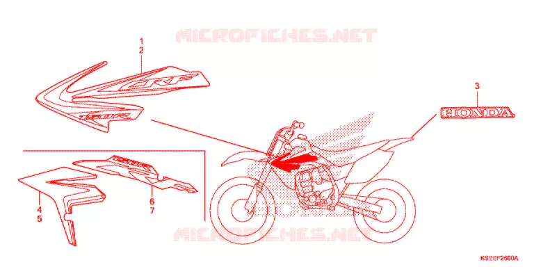 AUTOCOLLANTS Honda MOTO 150 CRF 2019  CRF150RBK